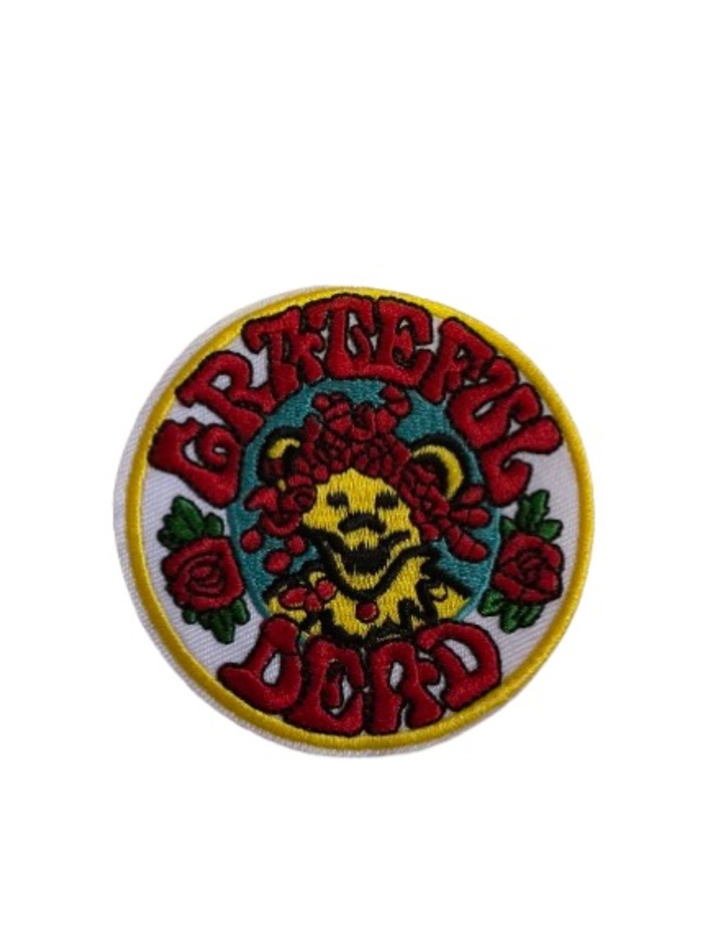 Grateful Dead dancing Bear face round patch